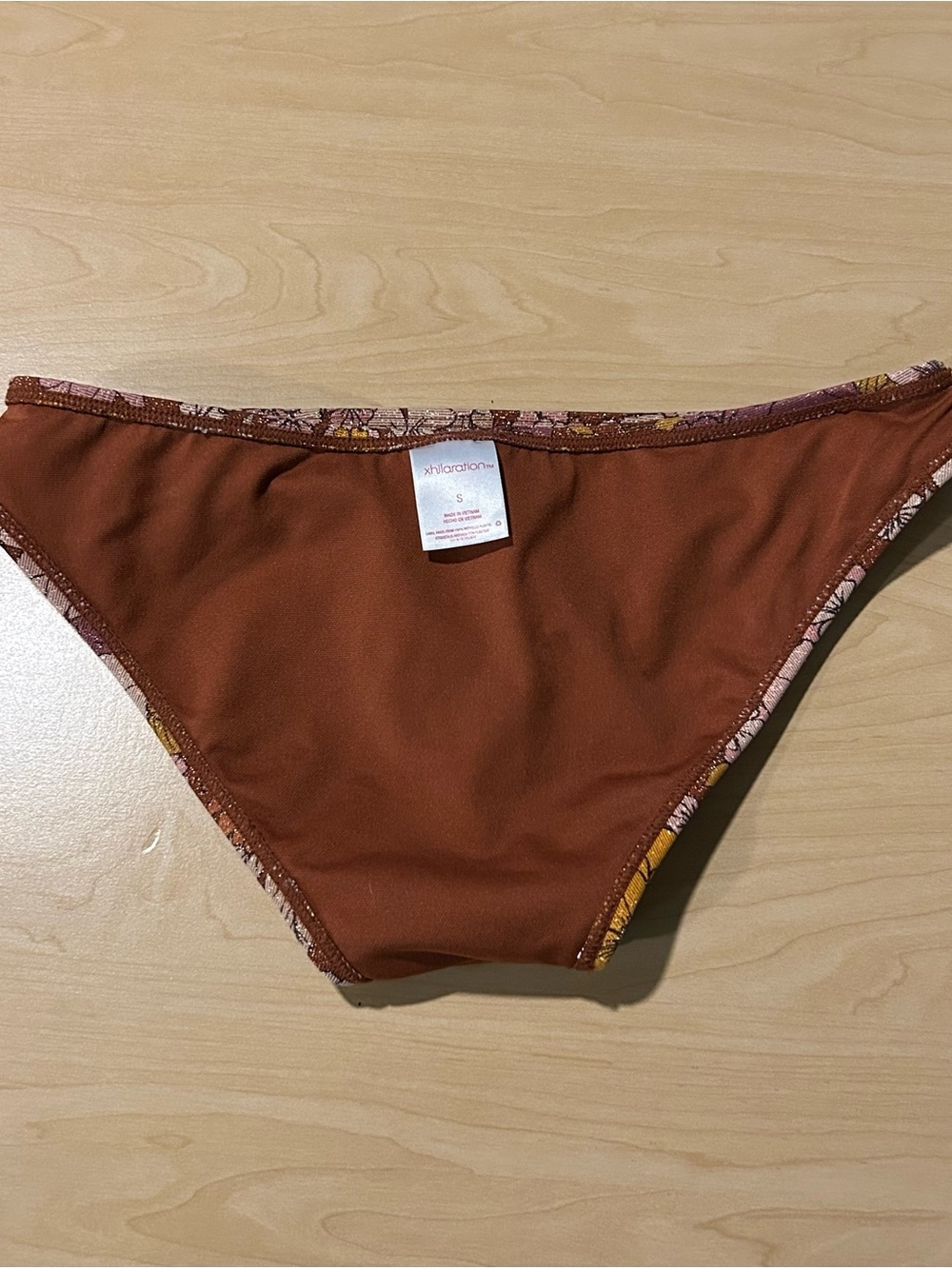 Xhilaration Floral Two-Piece Bikini in Rust, Pale Pink, Yellow - Picture 6 of 11